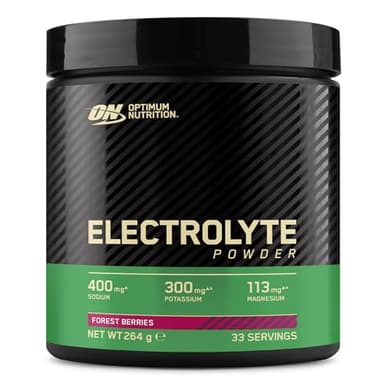 Optimum Nutrition Electrolitos en Polvo, Sabor Frutos del Bosque, Fórmula Lista para Mezclar con Sodio, Magnesio y Potasio para Entrenamientos Intensos, 264 g, 33 Raciones