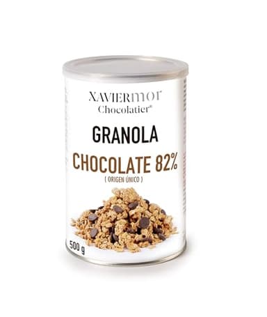 XAVIERMOR – Granola de Avena Crujiente con Chocolate 500g – Desayuno Saludable con Alto Contenido en Proteínas y Fibra – Snack Fitness Nutritivo, Energía Sostenida y Saciedad Duradera