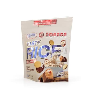Life Pro Tasty Rice – Harina de arroz pre gelatinizada para una mejor asimilación y digestión – Suplemento nutricional con textura extrafina sin azúcares – 1 kg (CHOCO GOOD COOKIES)