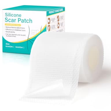 Parches cicatrizantes 150 cm reutilizables - Tiritas cicatrizantes médicas para cesáreas & queloides, hipoalergénico, transpirable, impermeable transparente