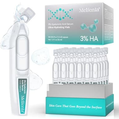 Serum Acido Hialuronico Facial Ultra Hidratante, 3% Ácido Hialurónico Puro Suero Facial Hidratante Cuentagotas para Piel Seca y Sensible, No Graso, Reafirmante Facial Radiante,Antienvejecimiento,60 ML