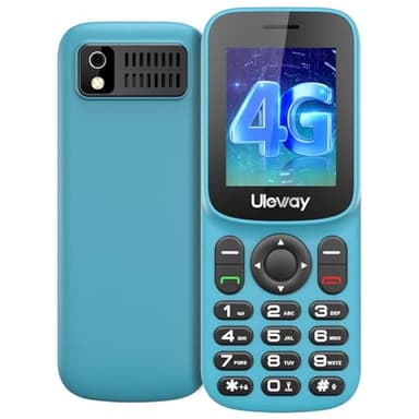 uleway 4G Teléfono Móvil para Mayores, Fácil de Usar, Doble SIM, Pantalla LCD 1,8", Marcación Rápida, Carga USB-C, Linterna, Alto Volumen