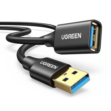 UGREEN Cable Alargador USB 3.0 Extension Tipo A Macho a Hembra para Impresora, Ratón, Teclado, Hub, Pendrive, Mando de PS3, VR Gafas, Disco Externo y Otros, 2 Metros