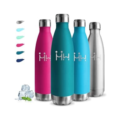 Botella Agua Acero Inoxidable, 750ml Botella Termica, sin BPA, Cantimplora Acero Inoxidable, A Prueba de Fugas, Garrafa Termica, Aislamiento al Vacío, Botellas para Escuela, Cámping, Oficina, Yoga