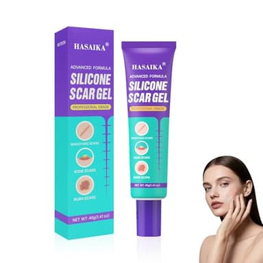 HASAIKA® Gel para Cicatrices, Crema Cicatrizante, Para cicatrices nuevas y antiguas, Deja la piel suave e hidratada (40 g)