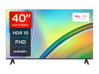 TCL 40S5401A 40" Smart TV, HDR, FHD, Direct LED con Android TV, diseño Bezeless (Kids Care, Dolby Audio, compatible con el asistente de Google)