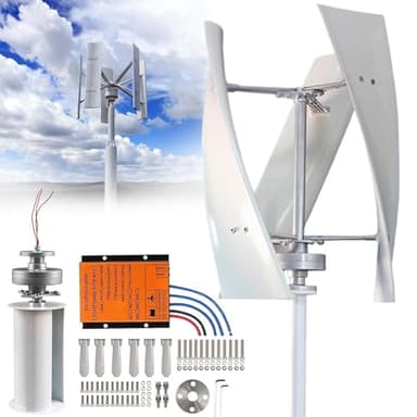 Kits Generador Turbina Eólica 5000W/9000W, Turbina Eólica Levitación Magnética Vertical,Generador Viento Vertical Levitación Magnética Turbina Eólica Vertical para Barco Doméstico,5000W-48V