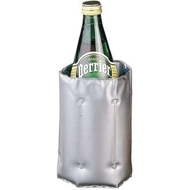 Metaltex Enfriador DE Botellas con Velcro 'Cool', Acero Inoxidable, Plateado, 2.7 x 14.5 x 23 cm