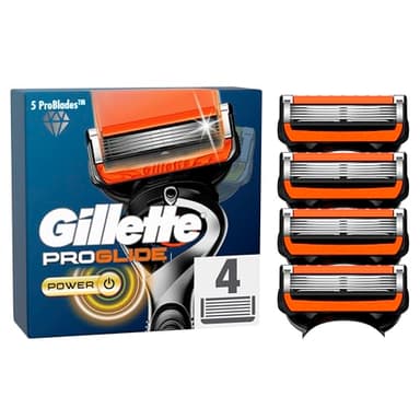 Gillette ProGlide Power Cuchillas de Afeitar Hombre, Paquete de 4 Cuchillas de Recambio (el embalaje puede variar)