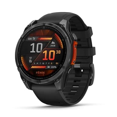 Garmin fēnix ​​8-47mm - Reloj de Alto Rendimiento GPS Multideporte con Pantalla táctil AMOLED, Linterna LED, Altavoz y micrófono Integrados, Mapas y hasta 16 días de autonomía, Negro