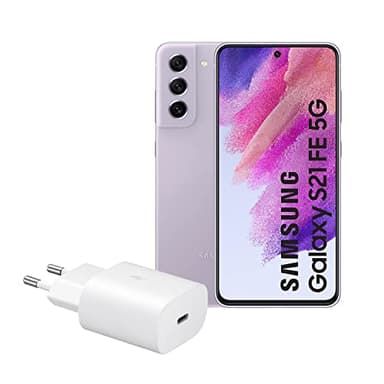 Samsung Galaxy S21 FE 5G (128 GB) Color Violeta + Cargador – Teléfono Móvil Android, Smartphone Libre (Versión Española)