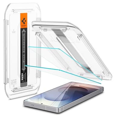 Spigen Glas.tR EZ Fit Protector Pantalla para Samsung Galaxy S25 Ultra, 2 Unidades, Instalación Fácil, Alta Definicion, Dureza 9H, Anti-Arañazos, Compatible con las fundas