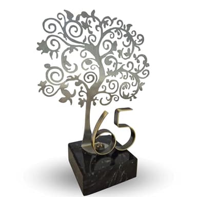 JOYERÍA EL FARO | Placa conmemorativa personalizada con grabado y estuche premium | Ideal para aniversarios, jubilaciones, dedicatorias u homenajes (Árbol 65 con placa)