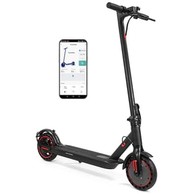8.5" Patinete eléctrico Plegable de aleación, Conexión App Móvil,30Km de autonomía, batería 387 WH, Carga máxima 120KG Gris