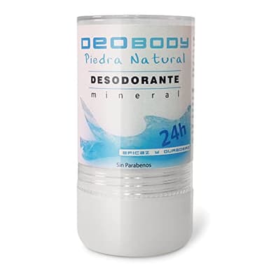 Desodorante De Alumbre Natural En Piedra Unisex. Antitranspirante Para El Sudor Fuerte De Axilas Y Pies. Sin Aluminio Y Sin Parabenos. 100% Natural (120G)