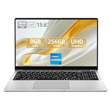 15,6 Pulgadas Ordenador Portatil, Celeron N4000 Laptop hasta 2,6 GHz, 8GB DDR4 256GB SSD PC Portatil, IPS FHD Pantalla 1920*1080 Convertible 180°, Mini HDMI,WiFi 5, Adecuado para Estudiantes /Lavoro