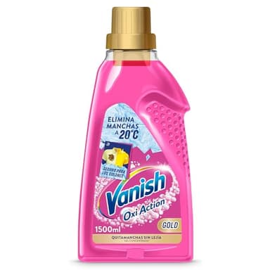 Vanish Oxi Action Gold Quitamanchas multipoder para la ropa, Elimina Olores y Evita Desteñidos, en gel, sin Lejía, 1500ml