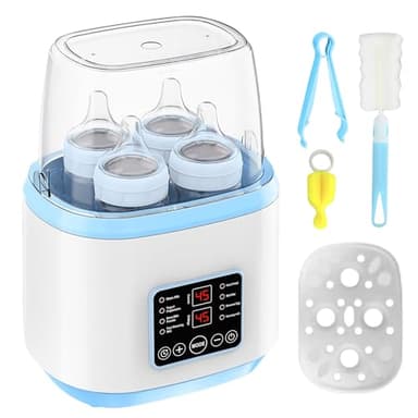 Calentador de biberones para bebé, esterilizador 8 en 1 para biberones con programación inteligente, esterilización por vapor, función de mantenimiento de biberones 24H, calentador de biberones,