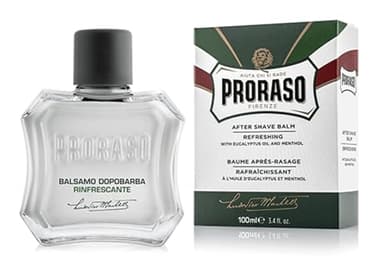 Proraso After Shave Bálsamo, 100 ml, bálsamo barba con aceite de eucalipto y mentol, tónico facial refrescante y tonificante sin alcohol, verde