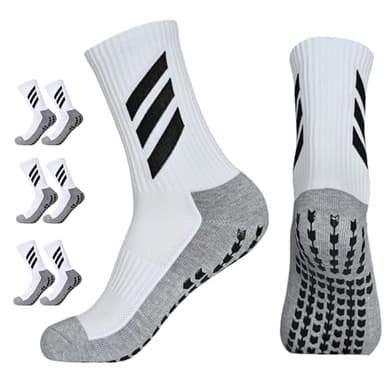 Zhenghebuy 3 Pares Calcetines de Deporte Antideslizantes Futbol,Calcetines Deportivos de Fútbol para Ciclismo Baloncesto Correr Yoga(38-46)
