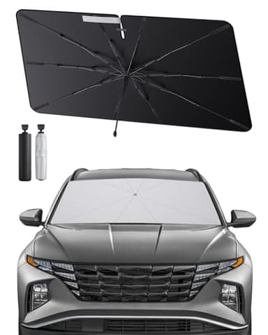 SHAOHAO Compatible con H*yundai Tucson NX4 2022 2023 2024 2025 Parasol Coche Delantero Protector Solar Parasol Paraguas Coche Resiste a los Rayos UV Plegable H*yundai Tucson Accesorios