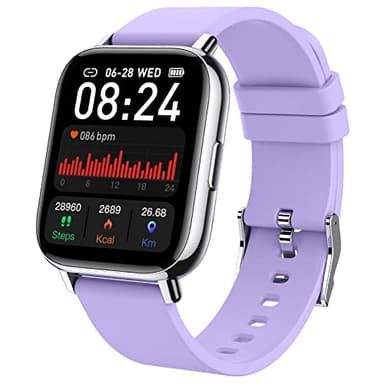 Rinsmola Smartwatch, 1.69" Reloj Inteligente Mujer con Pulsómetro Monitor de Sueño, Pulsera Actividad Inteligente Impermeable IP68 Podómetro Calorías 24 Modos Deporte Reloj Deportivo