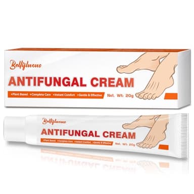 Bellifluous Crema Antimicotica, Crema Hongos Pies, 20g Natural y Suave Crema para Hongos en los Pies, Crema Antimicotica para Calmar Piel Rápidamente y Aliviar la Picazón de Manera Efectiva(1 Paquete)
