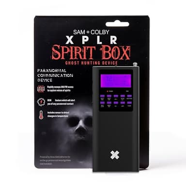 Sam and Colby XPLR Spirit Box | Equipo de detección paranormal; supervivencia embrujada; escáner cazador fantasmas; detector EMF y EVP; herramienta completa para comunicación espiritual