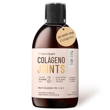 True Collagen Colágeno para las Articulaciones | Suplemento líquido de colágeno hidrolizado de 10 000 mg - 500 ml, suministro para 20 días | Glucosamina, MSM y condroitina para unas articulaciones