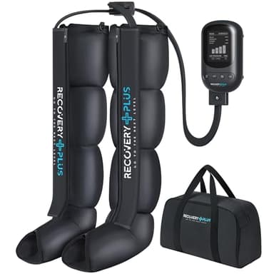 RECOVERY PLUS - botas de compresión de aire para piernas, presoterapia para casa, masajeador para drenaje linfático y circulación, recuperación muscular, nivel profesional (Talla L)