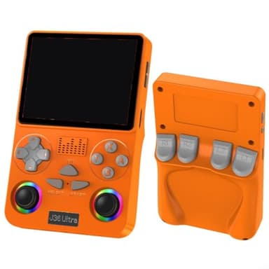 NINMORTH Consola de juegos portátil retro con multijugador WiFi, pantalla a color de 4.3 pulgadas, dispositivo portátil de juegos para niños y adultos (naranja)
