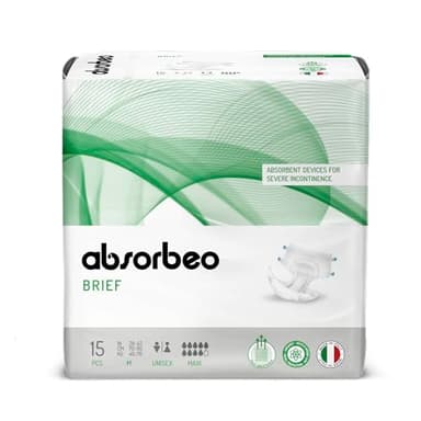 Absorbeo - Pañal Pantalón Maxi - Dispositivos Absorbentes para Incontinencia Grave, Unisex, Talla M (15 piezas por paquete)