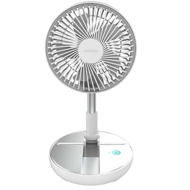 Cecotec Ventilador Portátil Plegable EnergySilence 800 FoldAir Portable. Batería 7200mAh, Diseño Extensible y Ajustable, 5 Aspas Aerodinámicas, 8 Pulgadas, 3 Velocidades, Fácil Control