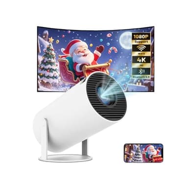 TEKXDD Proyector Portatil, Mini Proyector 2025 Upgraded con WiFi 6 BT 5.4, Auto Keystone + Full HD + 200ANSI 8000L + 180° Rotation, Projector Portable 4k con HDMI/USB/Smartphone/Laptop/PS5