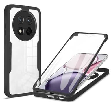 COMAKU Funda para Xiaomi Redmi Note 15 5G/Xiaomi Poco M8 5G, 360 Grados y Protector Antigolpes [Ultra Hybrid] Transparent PC Dura Resistente + Silicona Bumper, Doble Cara Carcasa - Negro