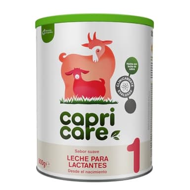 Capricare 1 Leche de Cabra en Polvo - Fórmula para Bebés de 0 a 6 Meses – Suave para la Digestión del Lactante – Sin Aceite de Palma, con Hierro, Calcio y Vitamina D – 800 g