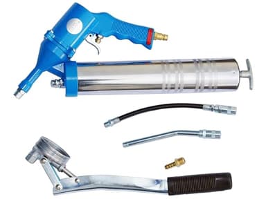 Güde 40053 - Prensa de engrase neumática, azul, 2-8 bar