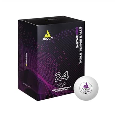 JOOLA Pelotas de Tenis de Mesa 3-Star, 3 Estrellas, Excelentes características de Juego y Larga duración, compatibles con Interior y Exterior,24 Piezas
