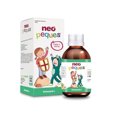NEO PEQUES - Inmuno+ - Jarabe para Fortalecer las Defensas en los Niños - Complemento Alimenticio Infantil con Reishi, Acerola, Vitamina C y Zinc - Sabor a Frutas - 150 ml