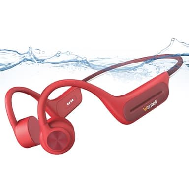 Wantek Auriculares de Conducción Ósea Bluetooth 5.4, Auriculares Abiertos con MP3 de 32 GB Incorporado, IP68 Resistentes al Agua, Ideales para Nadar, Correr, Ciclismo y Gimnasi
