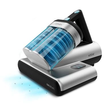 Cecotec Limpiador Aspirador de Tapicerías Conga Rockstar 4000 Mattress. ForceSonic 400W, 13 kPa, UV-C Light, Heat Tech, Cepillo motorizado Power Brush, Cable XXL 5m, Doble depósito, Aromaterapia