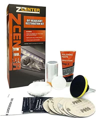 ZCENTER Kit de restauración de Faros de Automóviles pulir Faros Coche para Restaurar Faros turbios, Restaurador De Faros amarillentos o Desgastados