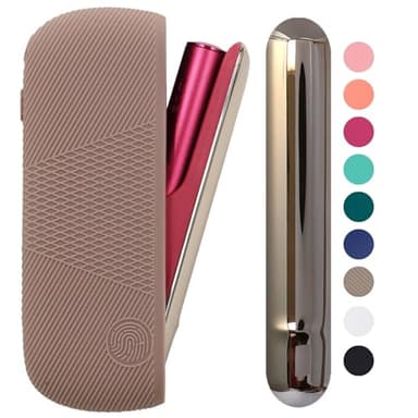 UPSHELL - Carcasa Compatible con IQOS ILUMA de Silicona, Funda Porta Cigarrillo electrónico, Accesorios útiles para Cigarrillos electrónico (Oro)