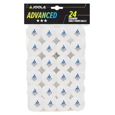JOOLA Pelotas de Ping Pong de 3 Estrellas de Entrenamiento avanzado, 40 mm de diámetro, Premium, Color Blanco, 24 Unidades