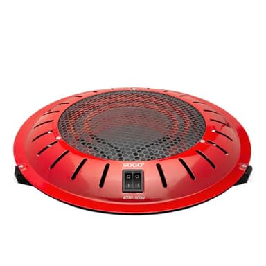 SOGO Calefactor Brasero Eléctrico de Suelo o Mesa con 2 Resistencias de Cuarzo Independientes - Calor Instantáneo y Consumo Regulable 400/500/900W - Diseño Moderno y Seguro para Hogar u Oficina