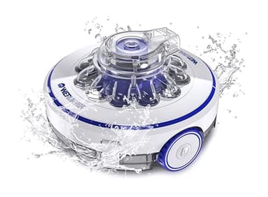 Gre RBR60 - Wet Runner Robot Inalámbrico para Piscinas de hasta 35 m2 con Suelo Plano. Limpiafondo Eléctrico para Piscinas 60 Mins de Autonomía