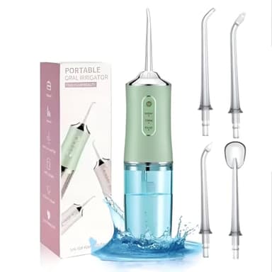 PHARMALUXE Irrigador Dental, Irrigador Bucal, Irrigador Dental Portatil, Water Flosser, Irrigadores Dentales, Irrigador Bucal Portatil 220 ML -