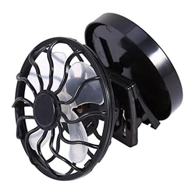 Ventilador solar, mini ventilador solar con clip eléctrico Aire acondicionado Ventilador de celda de enfriamiento Viaje Camping Senderismo Enfriamiento, Ventilador solar completamente automático con c