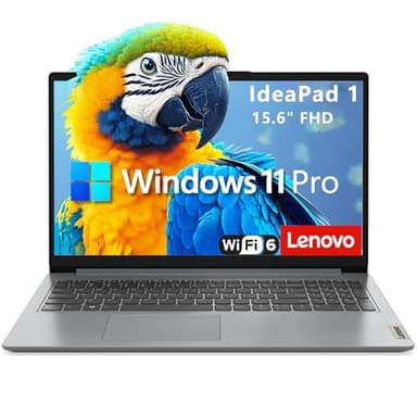 Lenovo IdeaPad 1 - Ordenador portátil para negocios y estudiantes, pantalla FHD de 15.6 pulgadas, procesador Intel de doble núcleo, RAM DDR4 de 16 GB, SSD PCIe de 256 GB, WiFi 6, Bluetooth 5.2, tipo C
