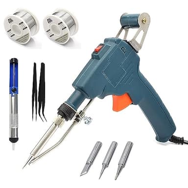 Kit de Soldadores de Estaño 60W, Pistola Manual Estación De Soldador Marco De Estaño Autónomo Funciona Con Una Sola Mano Herramienta De Soldadura para Reparaciones Electrónicas